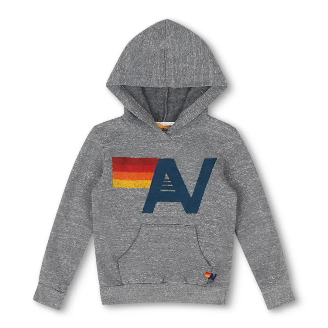 Aviator Nation -  Kid's Logo Pullover Hoodie - Heather Grey