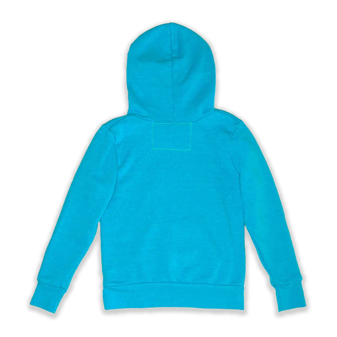 Aviator Nation -  Kid's Logo Pullover Hoodie - Neon Blue