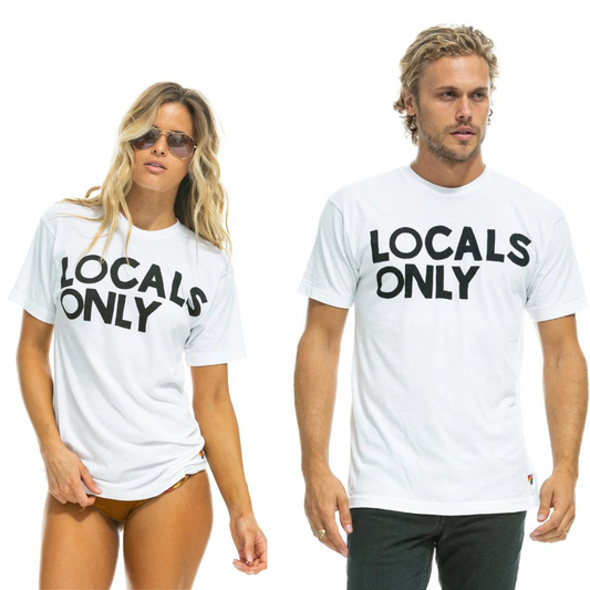 Aviator Nation -  Adult Locals Only Tee - White