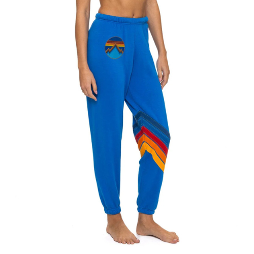 Aviator Nation Women's All Seasons Circle Chevron Sweatpants - Adventure Blue