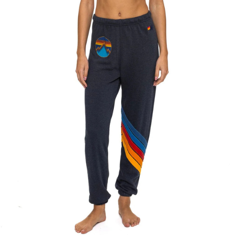 Aviator Nation Women's All Seasons Circle Chevron Sweatpants - Charcoal