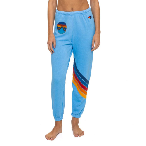 Aviator Nation Women's All Seasons Circle Chevron Sweatpants - Sky