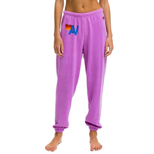 Aviator Nation -  Women's Logo Sweatpants - Neon Purple