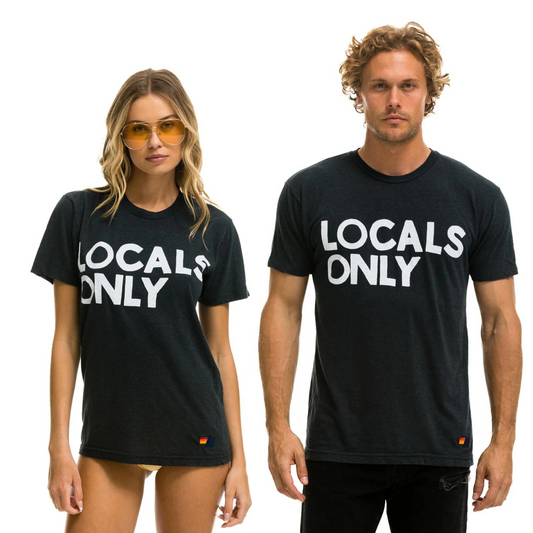 Aviator Nation -  Adult Locals Only Tee - Charcoal
