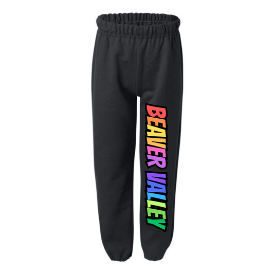 BVCS Joggers - Rainbow Graffiti - Black