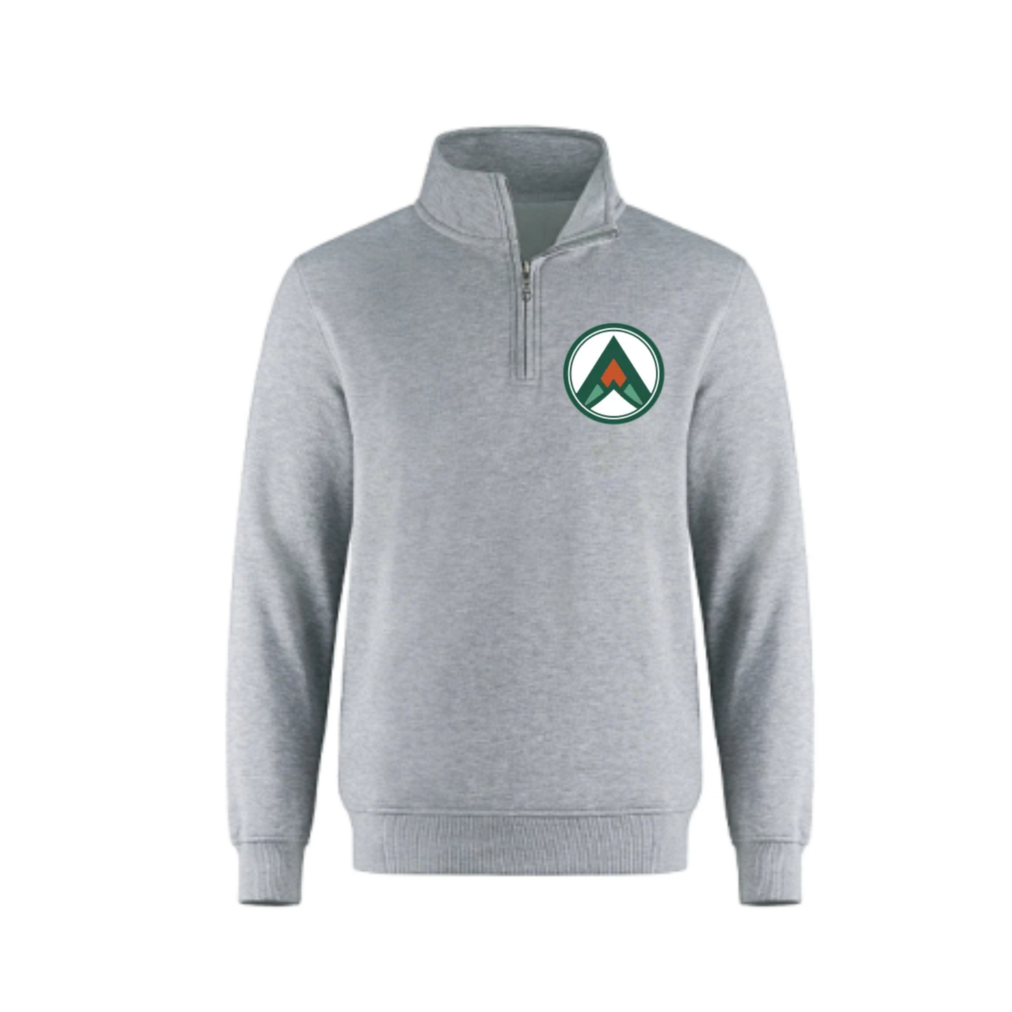 WILDE SCHOOL Quarter Zip Sweatshirt - Grey