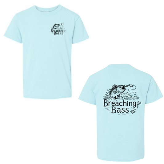 Breaching Bass Dual Logo T-Shirt - Light Blue