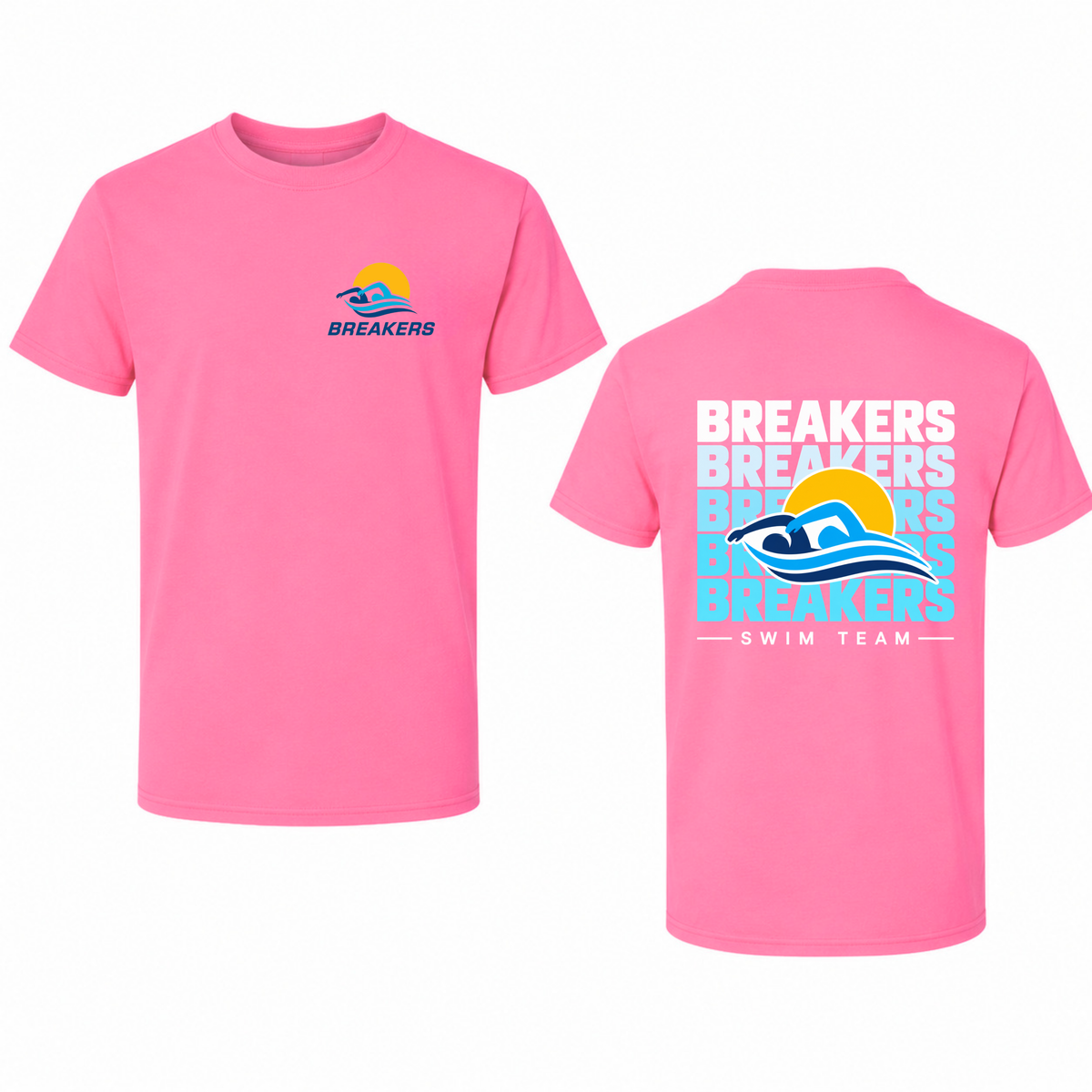 The Breakers “Ride the Wave” T-Shirt - Neon Pink