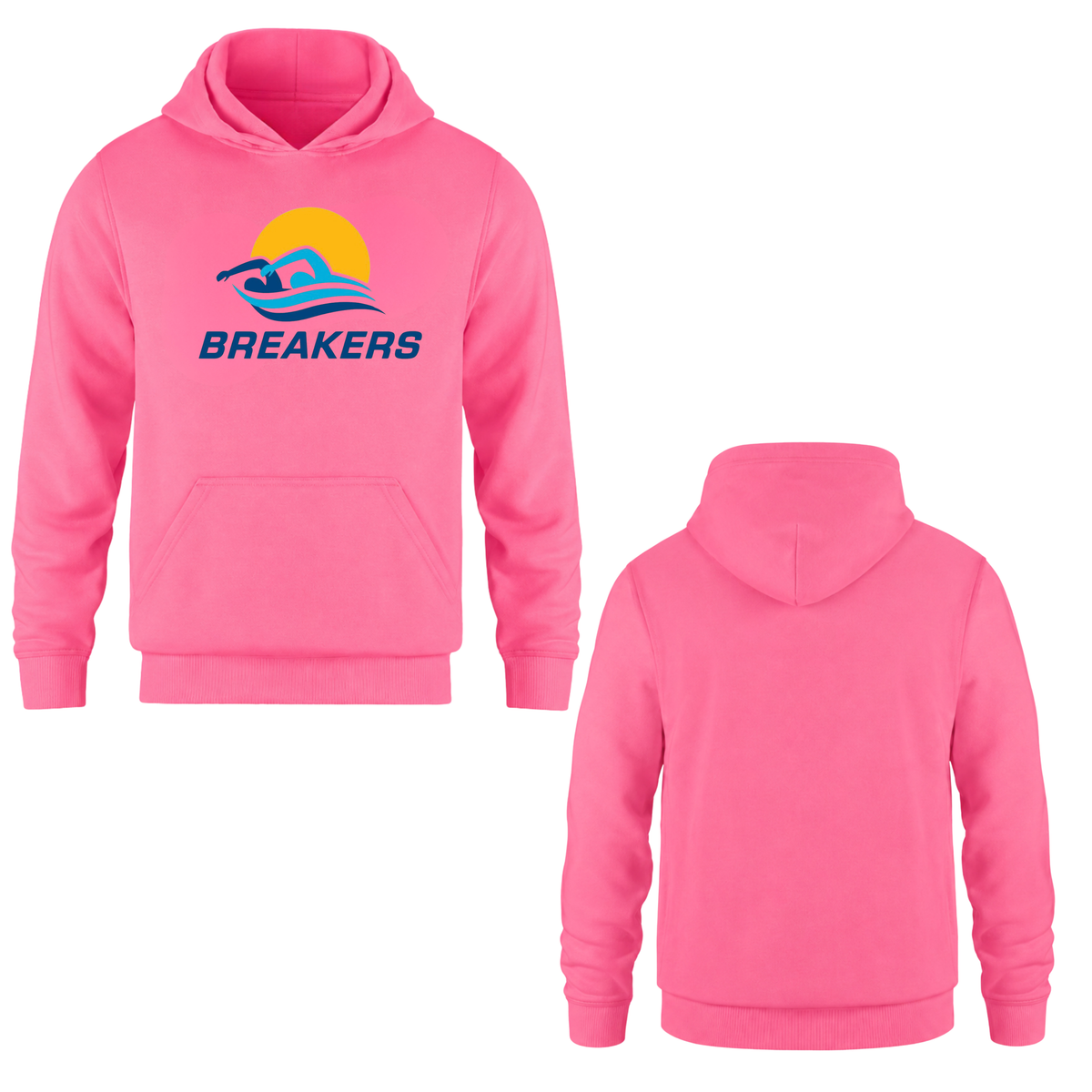 Breakers Hooded Sweatshirt - Non-Personalized - Neon Pink