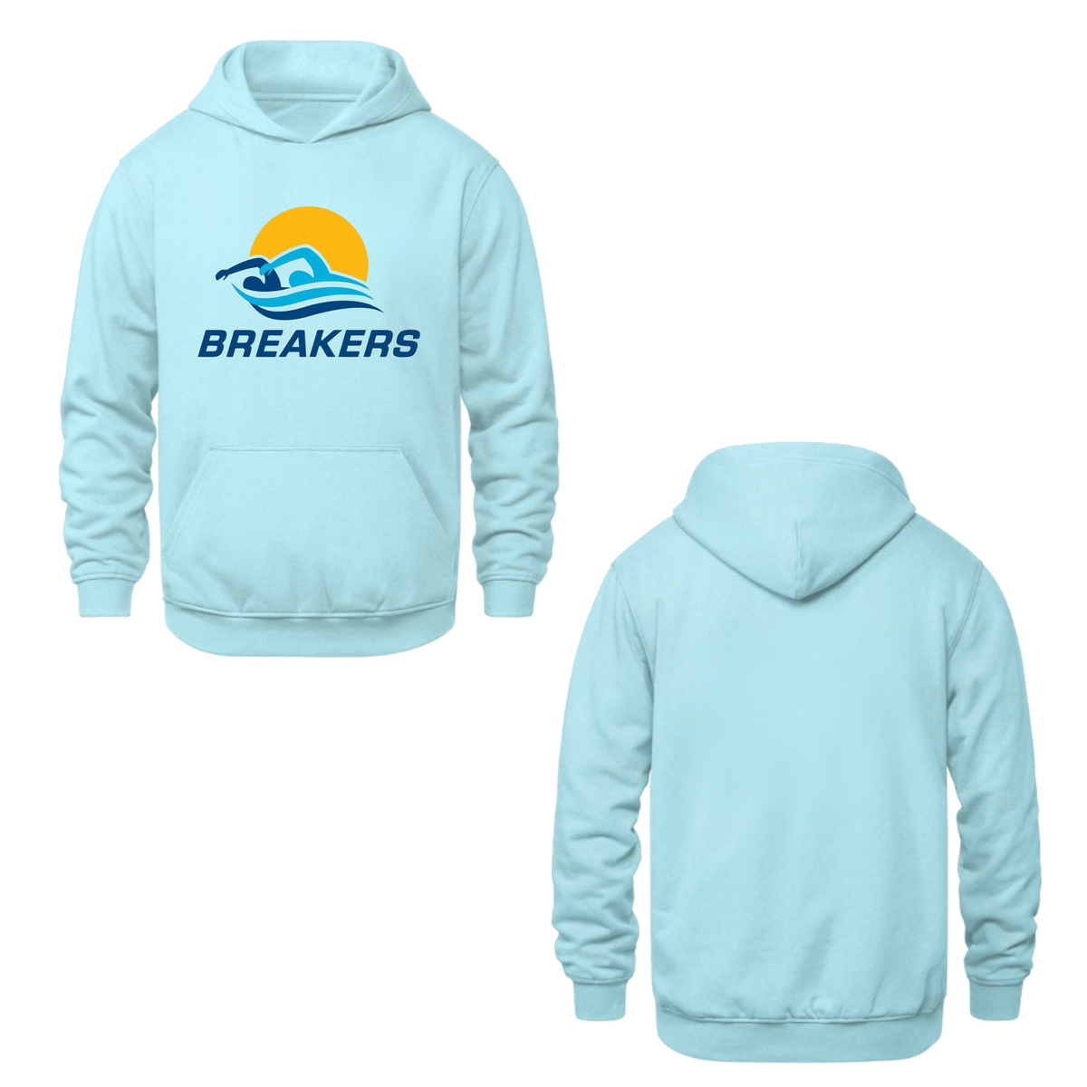 Breakers Hooded Sweatshirt - Non-Personalized - Sky Blue