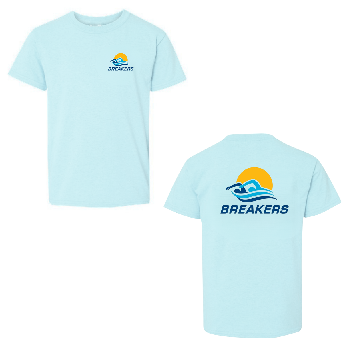 The Breakers Classic Dual Logo T-Shirt - Sky Blue