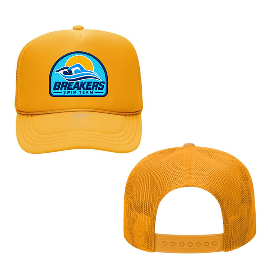 Breakers Gold Mesh Back Hat / Aqua Patch – Youth & Adult