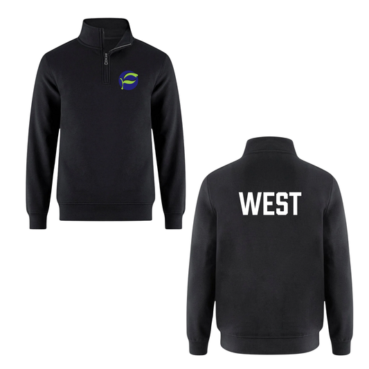 Pretty River Academy WEST Quarter-Zip Sweatshirt - Black