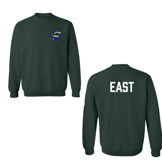 Pretty River Academy EAST Crewneck Sweatshirt - Forest (JK - GR 1 Only)
