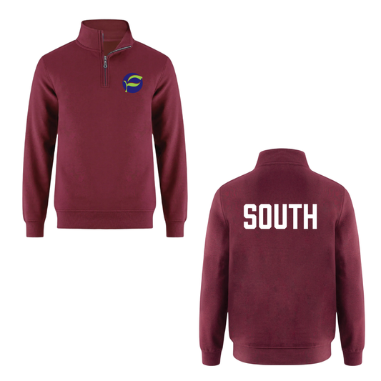 Pretty River Academy SOUTH Quarter-Zip Sweatshirt - Maroon