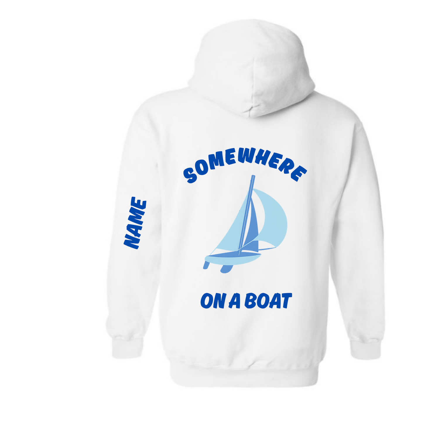 SLSC Somewhere on a Boat Pullover Hoodie - White