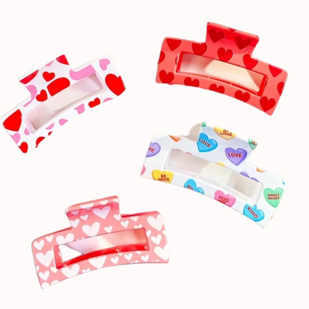 Be My Valentine Hair Claw Clips