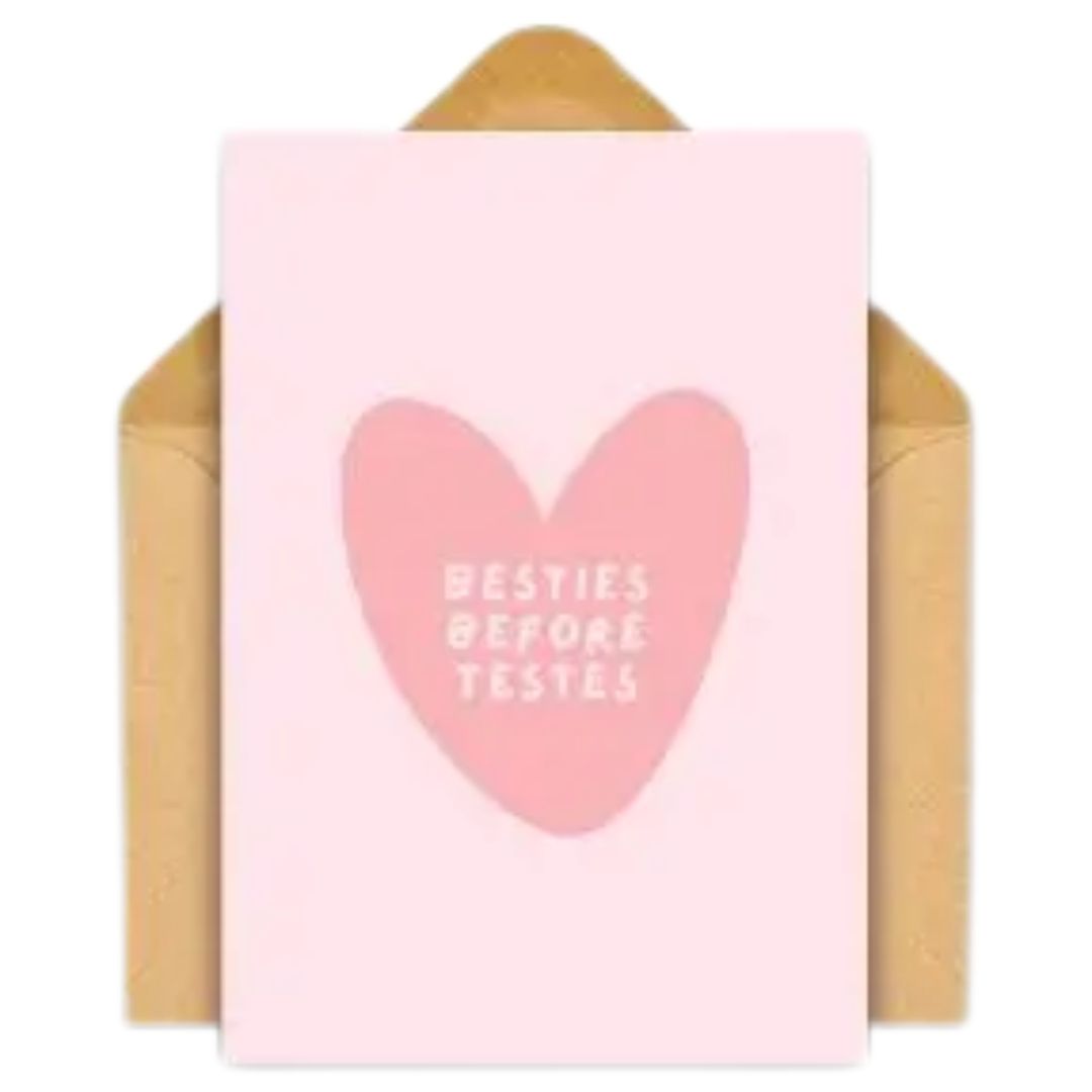 Besties Before Testes Valentine's Day Card