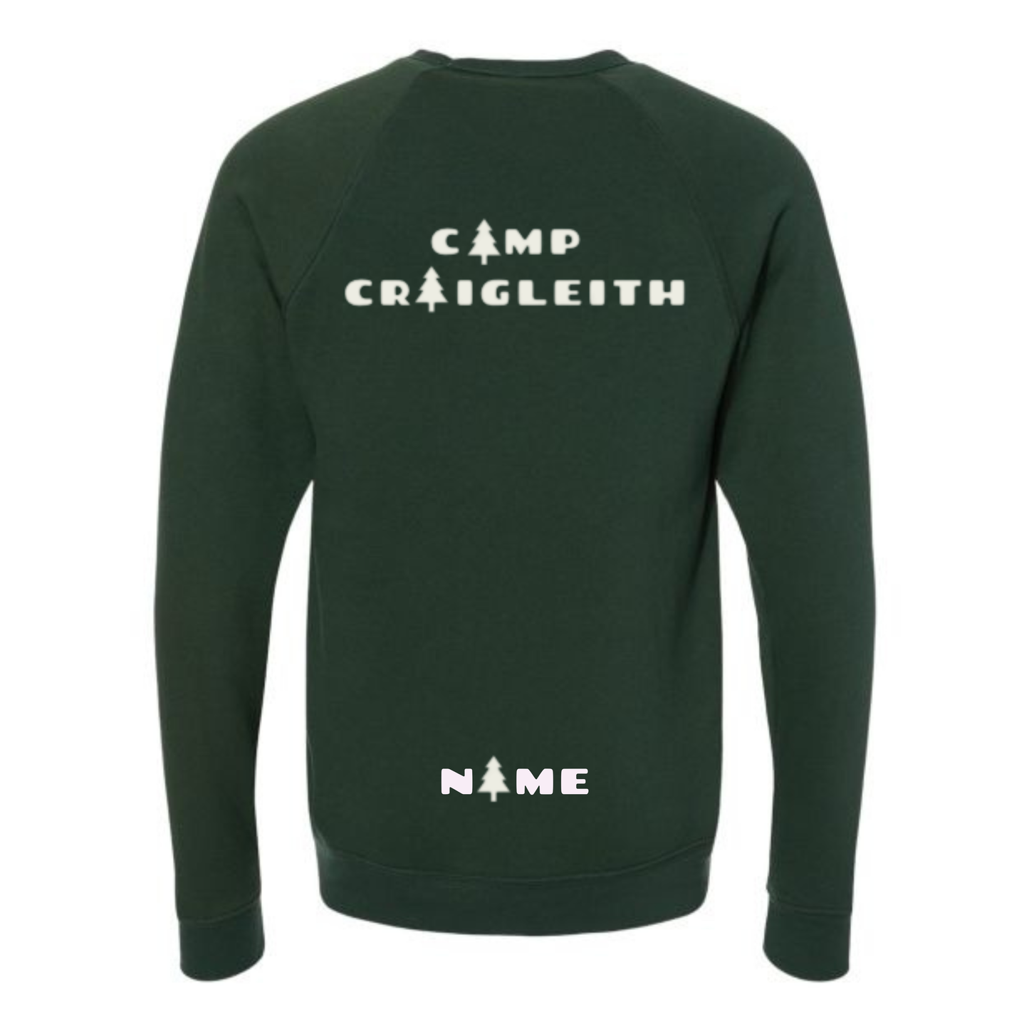 Camp Craigleith Sponge Fleece Crewneck Sweatshirt & Patch Bundle - Forest Green