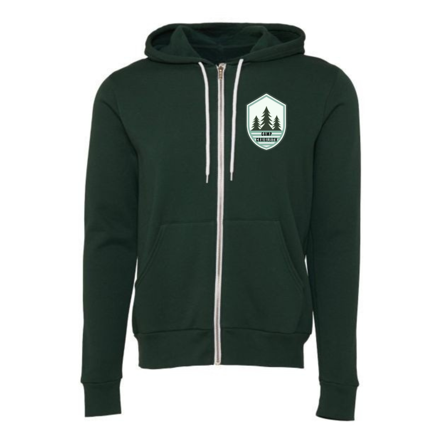Camp Craigleith Sponge Fleece Full-Zip Hoodie & Patch Bundle - Forest Green