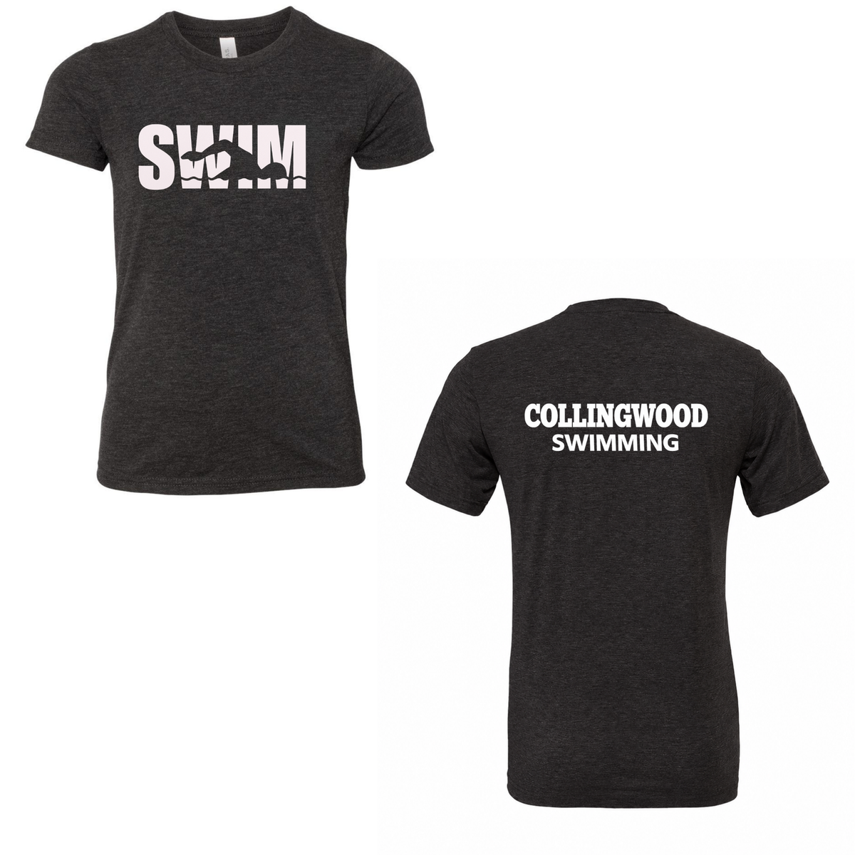 Collingwood Clippers SWIM Short Sleeve Shirt - Charcoal Black Triblend