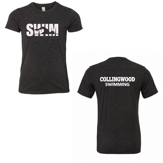 Collingwood Clippers SWIM Short Sleeve Shirt - Charcoal Black Triblend