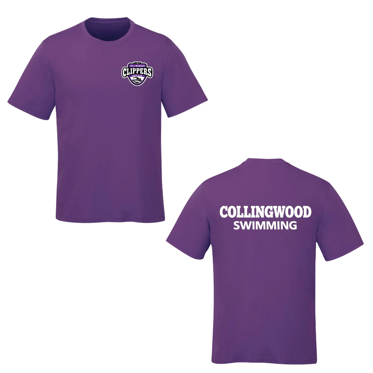 Collingwood Clippers - Unisex Combed Cotton Crewneck T-Shirt / Purple