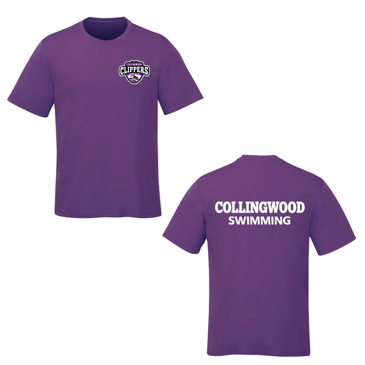 Collingwood Clippers - Unisex Combed Cotton Crewneck T-Shirt / Purple