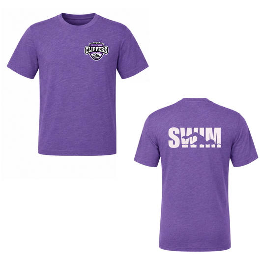 Collingwood Clippers SWIM Short Sleeve Shirt - Purple Triblend