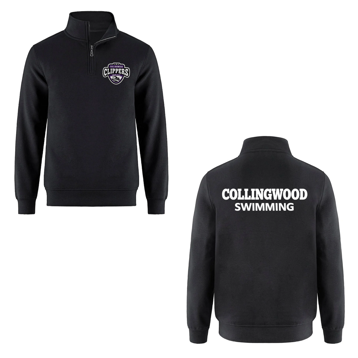 Collingwood Clippers Quarter-Zip Sweatshirt - Black