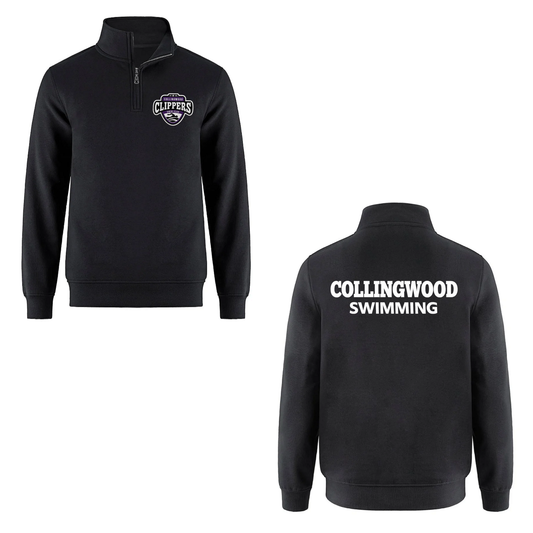 Collingwood Clippers Quarter-Zip Sweatshirt - Black