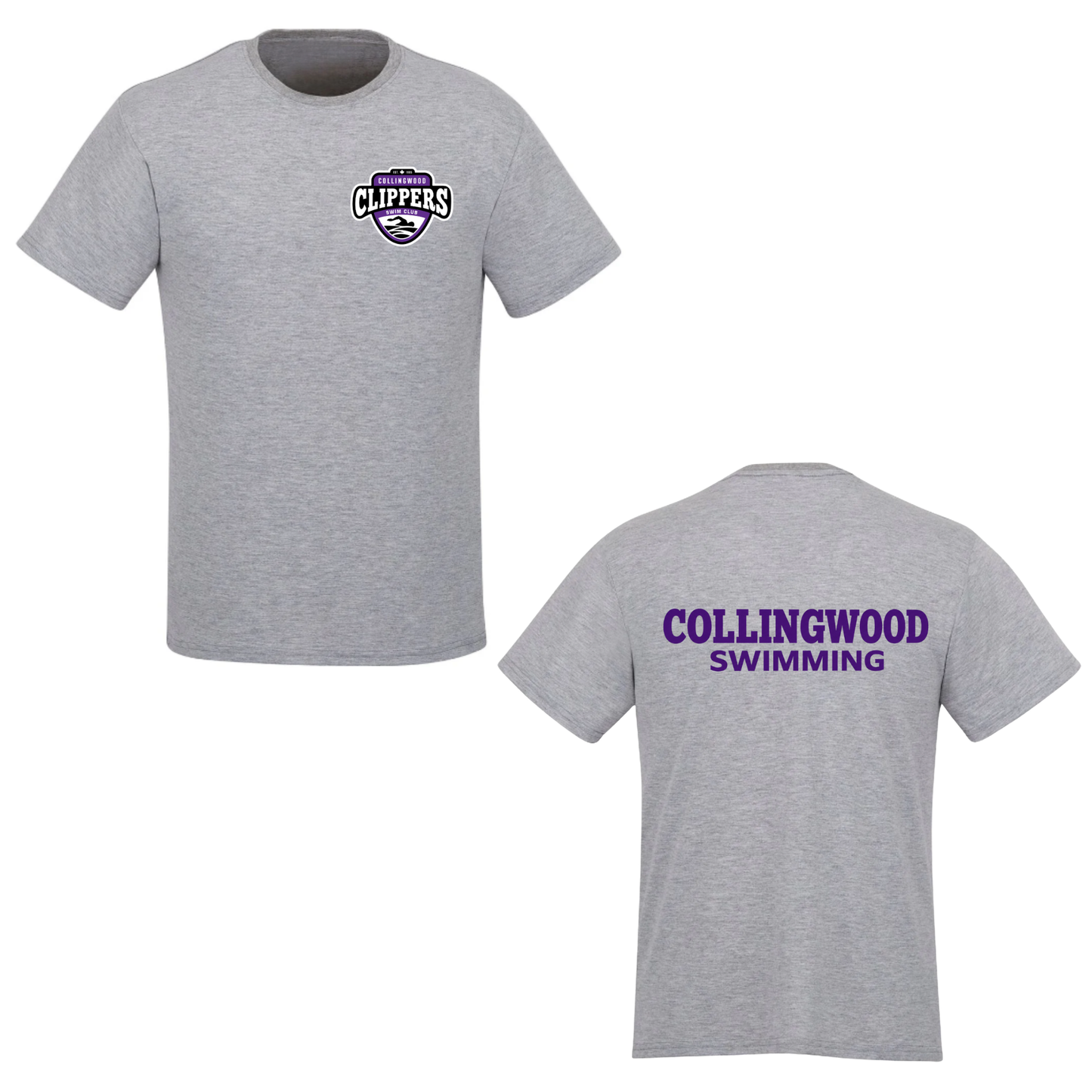 Collingwood Clippers COACH - Unisex Combed Cotton Crewneck T-Shirt / Athletic Grey Heather