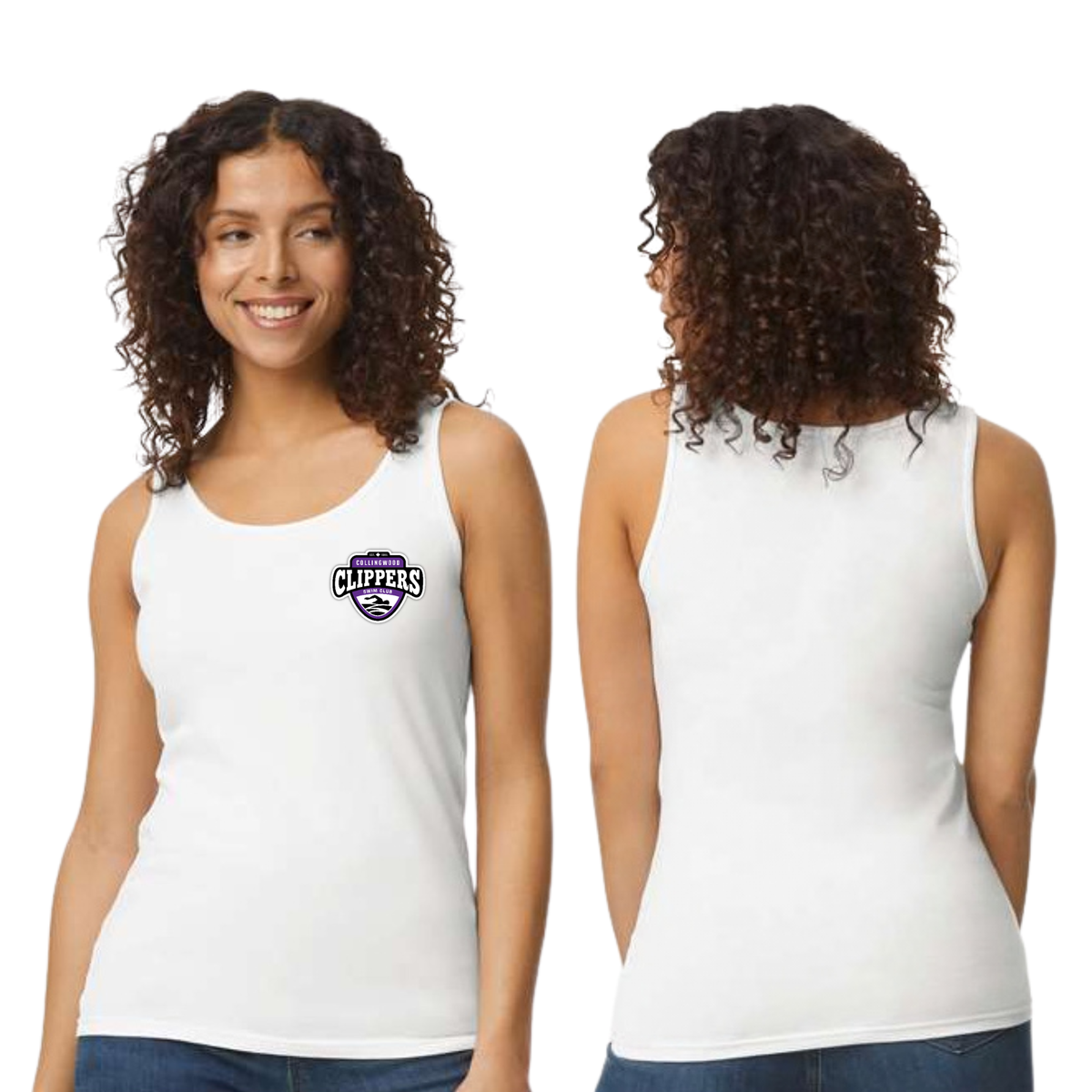 Collingwood Clippers Ladies Tank Top - White
