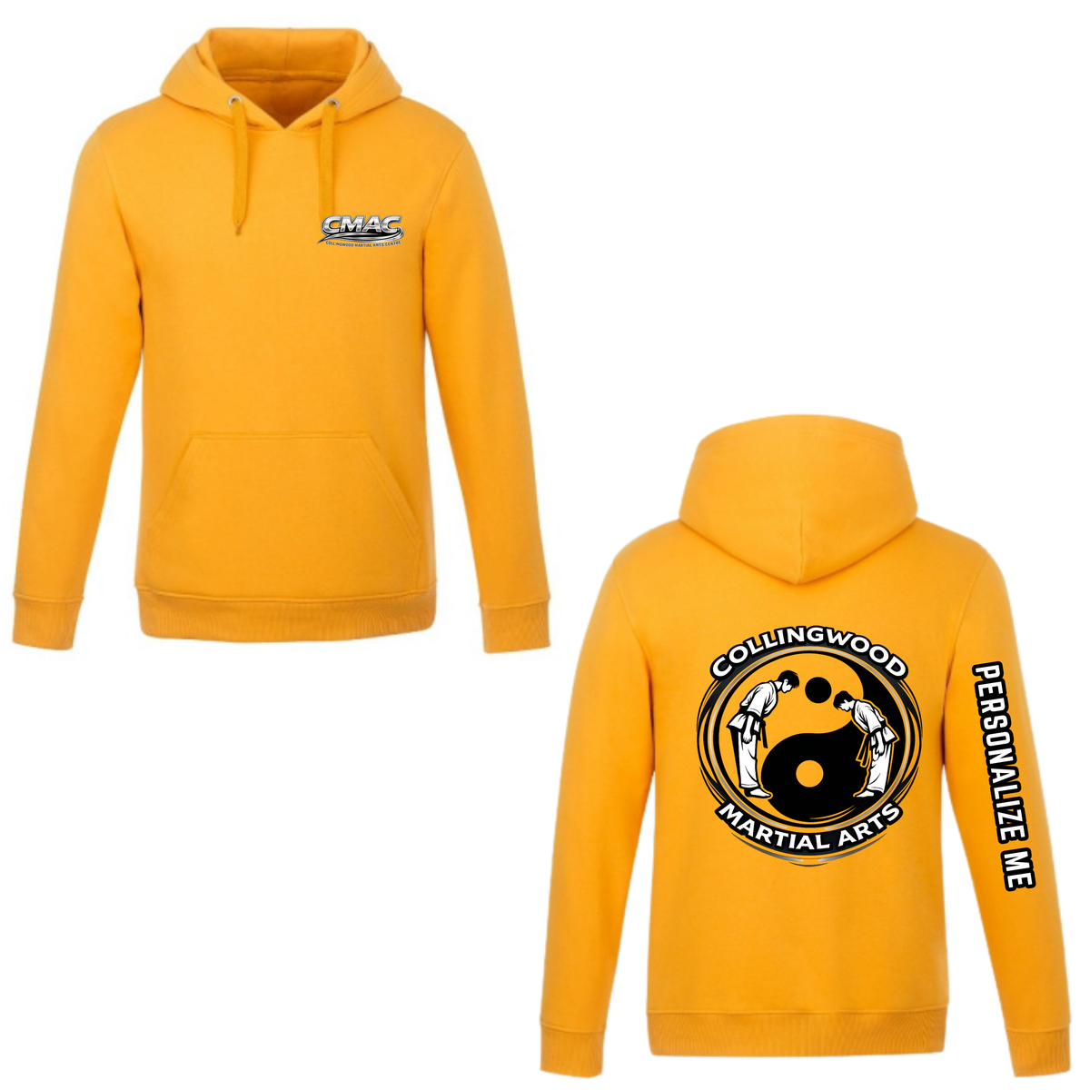 CMAC Hooded Sweatshirt - Mini Dual Logo /  Personalized - Gold