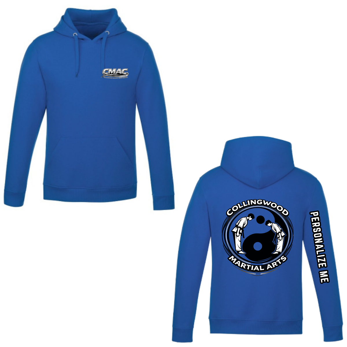 CMAC Hooded Sweatshirt - Mini Dual Logo /  Personalized - Royal