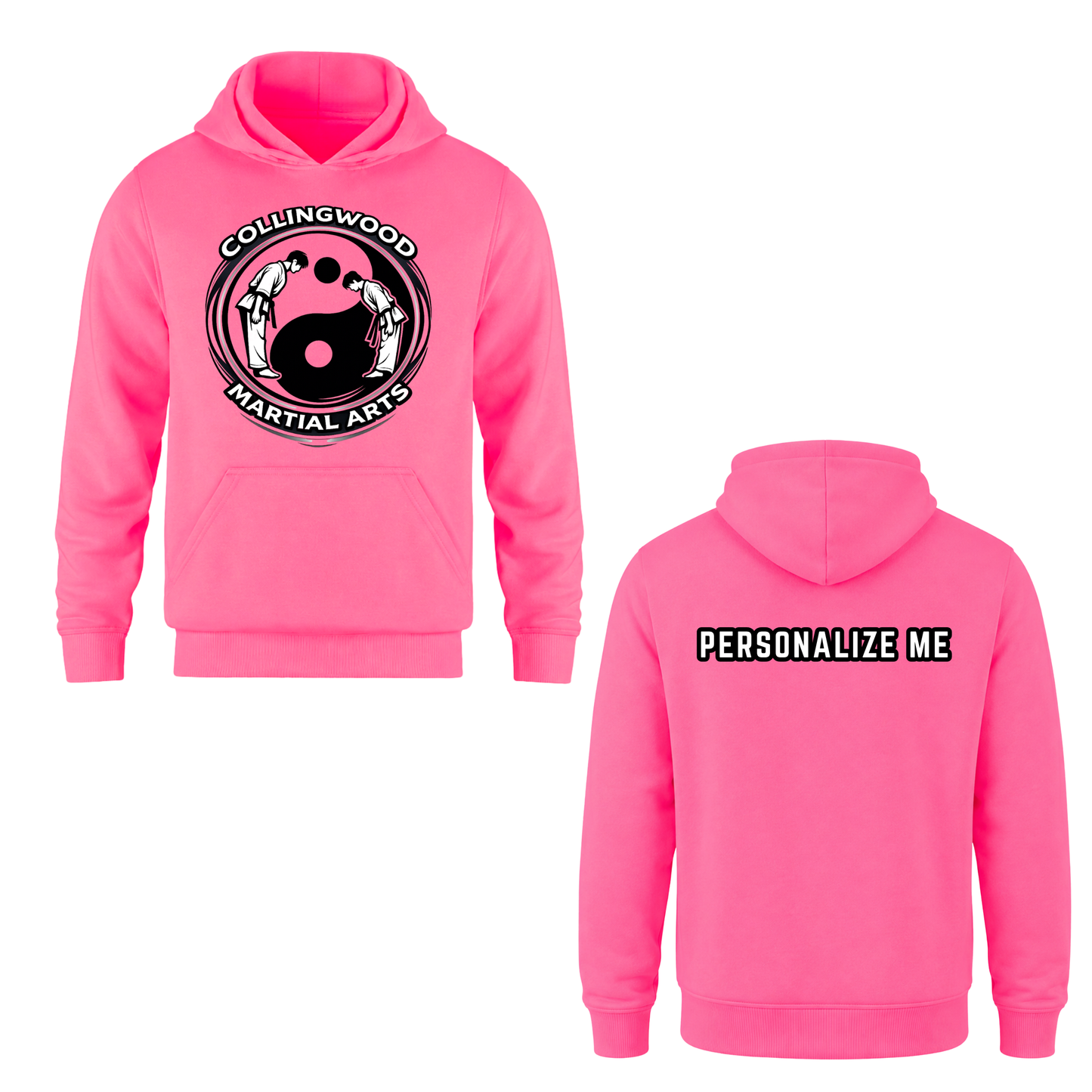CMAC Oversize Logo Hooded Sweatshirt - Neon Pink