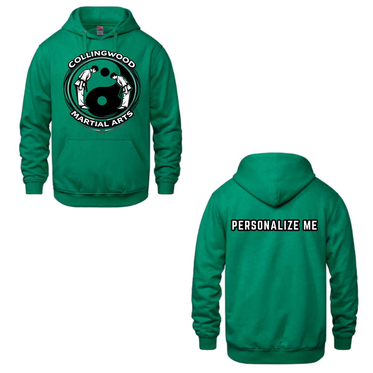 CMAC Hooded Sweatshirt - Oversize Logo /  Personalized - Kelly Green