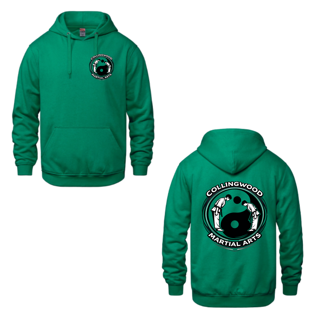 CMAC Hooded Sweatshirt - Dual Logo /  Non-Personalized - Kelly Green