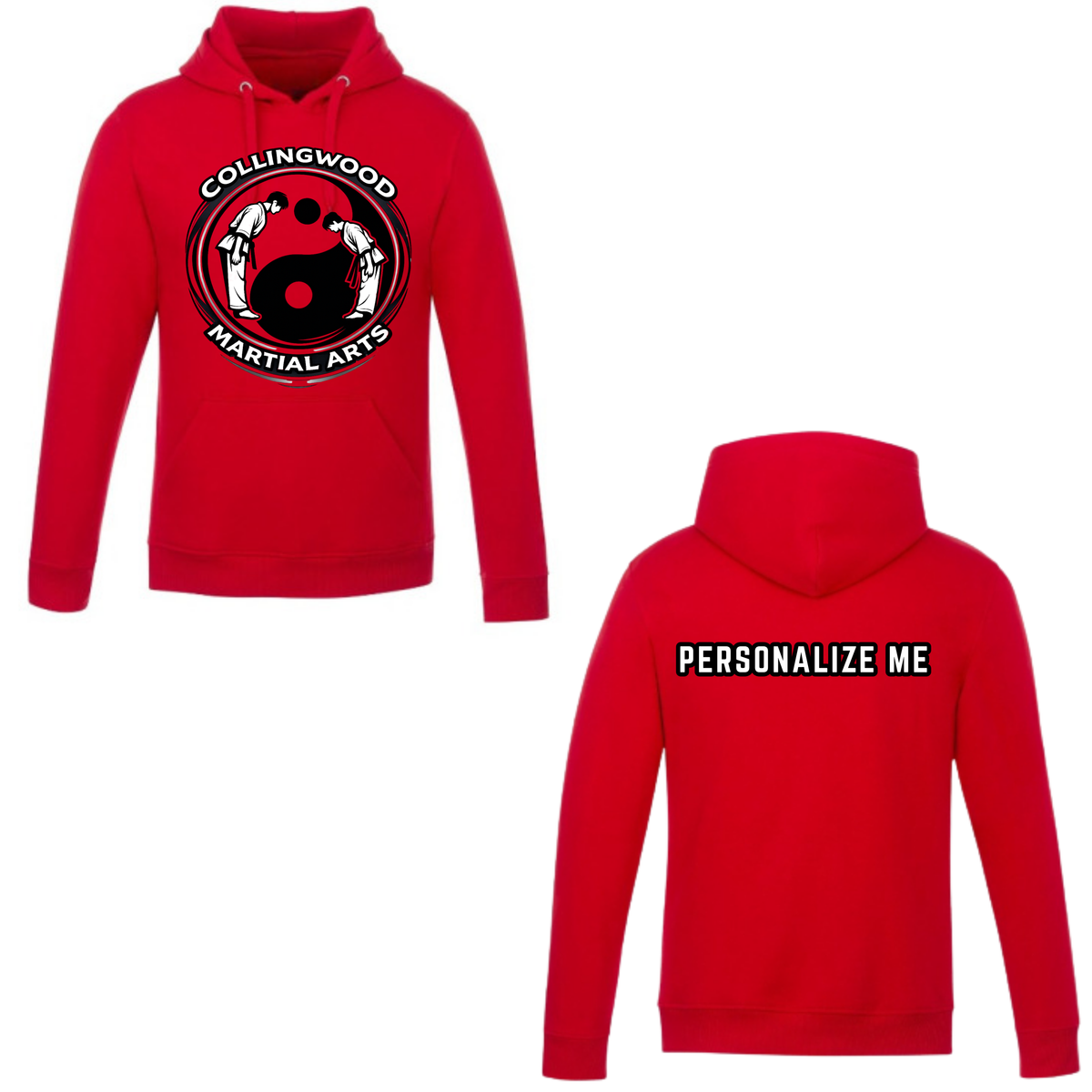 CMAC Hooded Sweatshirt - Oversize Logo /  Personalized - Red