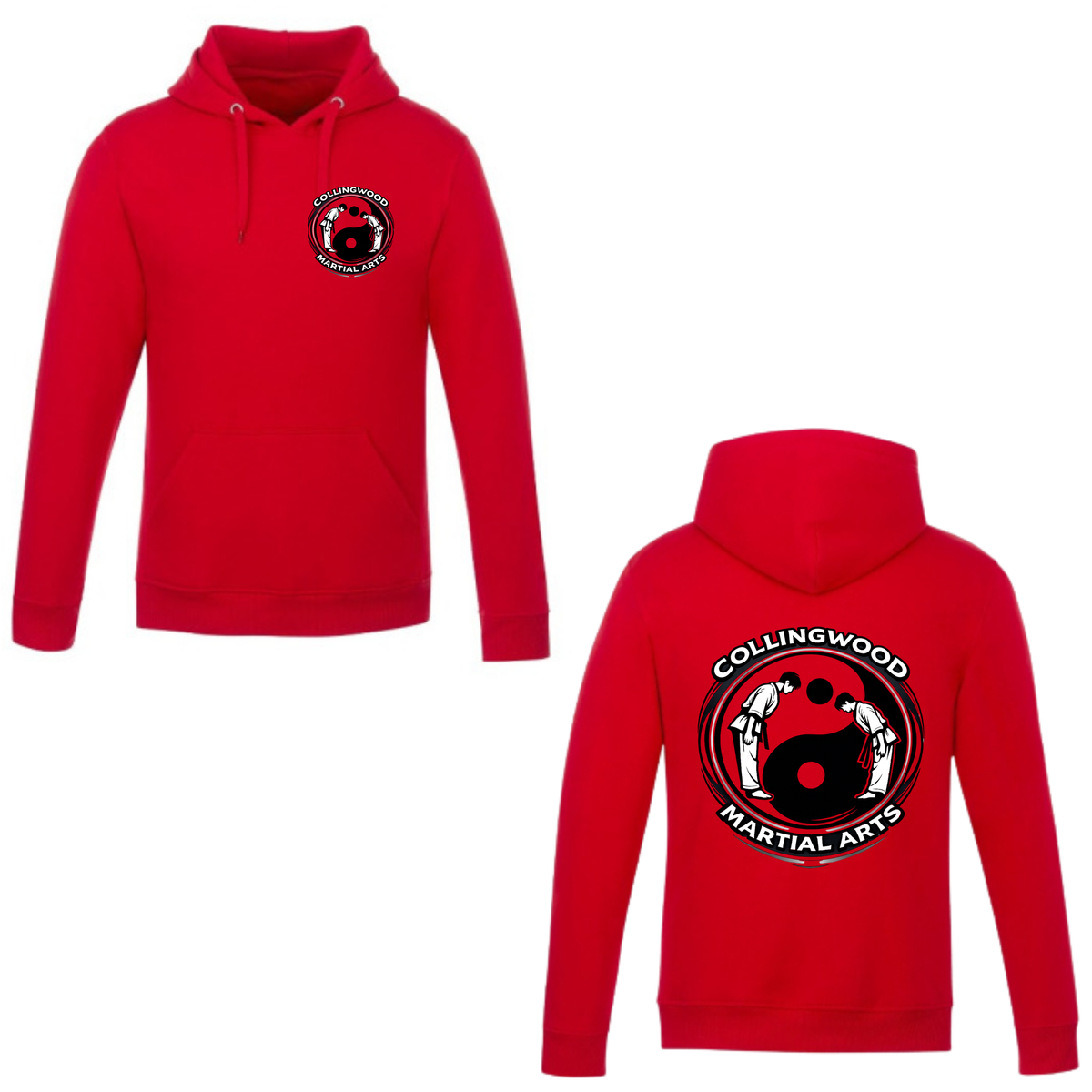 CMAC Hooded Sweatshirt - Dual Logo /  Non-Personalized - Red