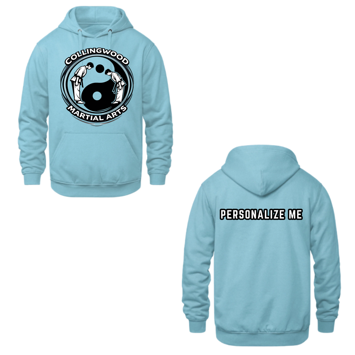 CMAC Hooded Sweatshirt - Oversize Logo /  Personalized - Light Blue