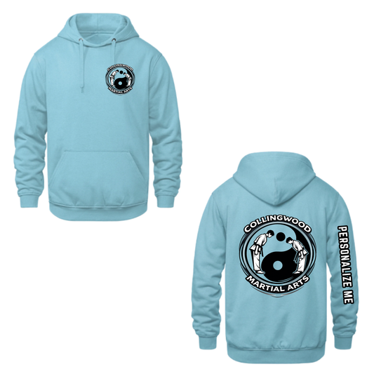 CMAC Hooded Sweatshirt - Dual Logo /  Personalized - Light Blue