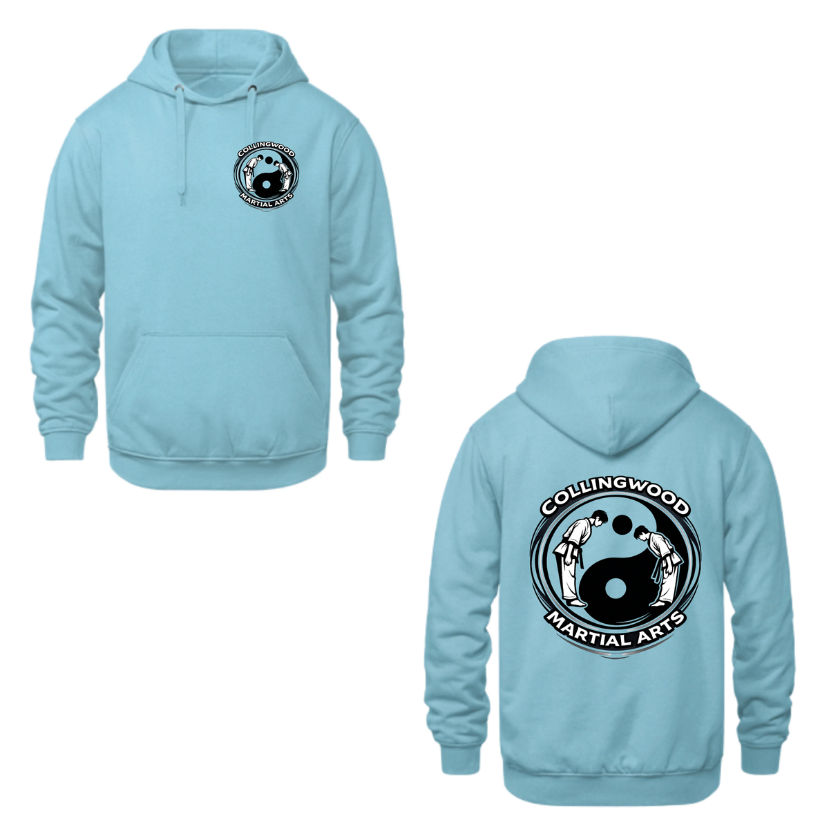 CMAC Hooded Sweatshirt - Dual Logo /  Non-Personalized - Light Blue