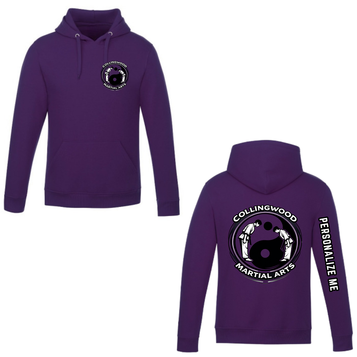 CMAC Hooded Sweatshirt - Dual Logo /  Personalized - Purple