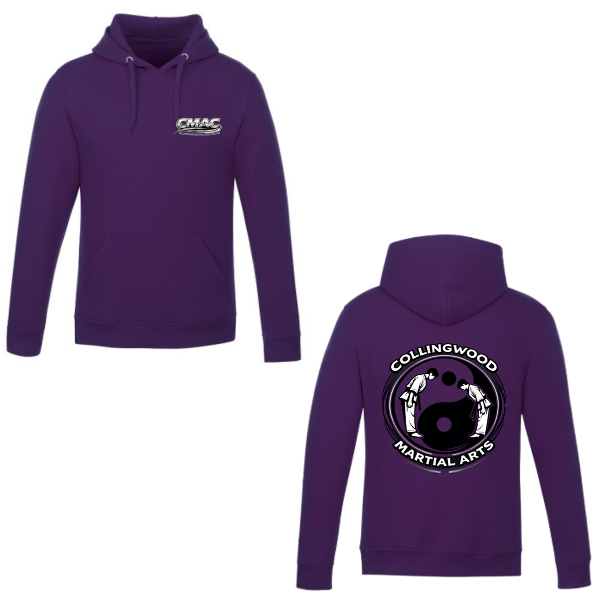 CMAC Hooded Sweatshirt - Mini Dual Logo /  Non-Personalized - Purple