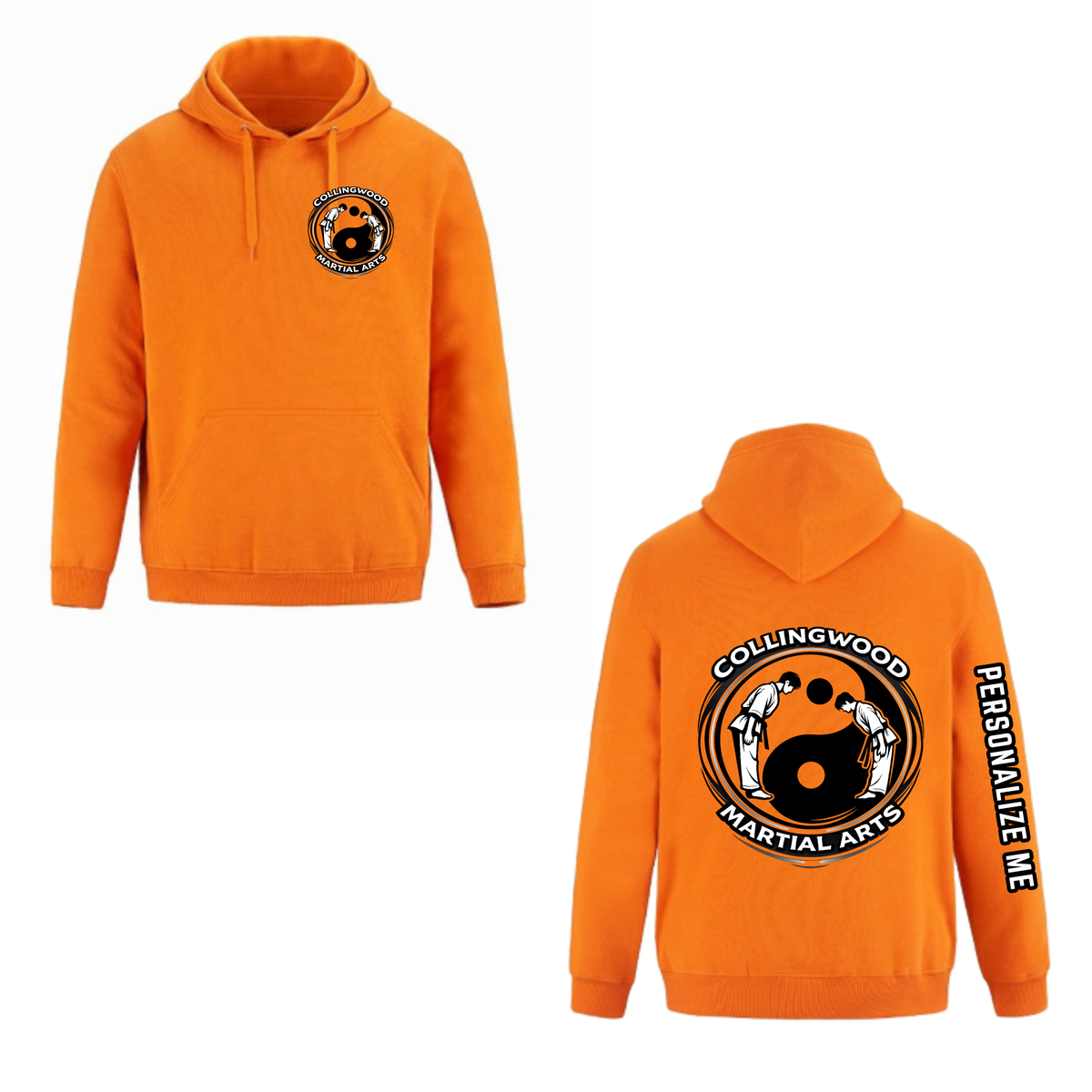 CMAC Hooded Sweatshirt - Dual Logo /  Personalized - Orange
