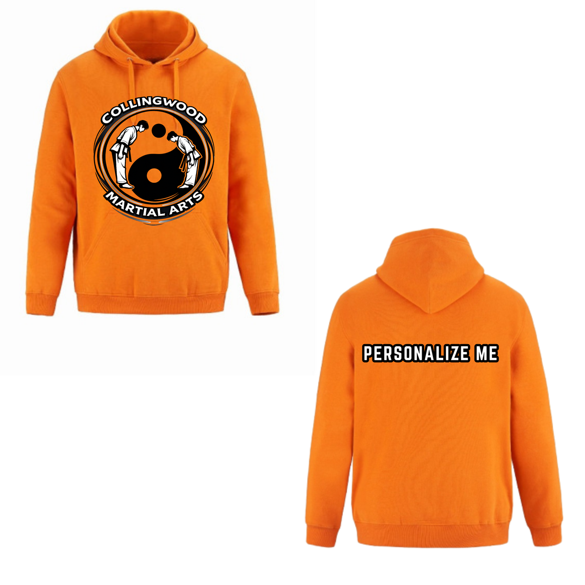 CMAC Hooded Sweatshirt - Oversize Logo /  Personalized - Orange