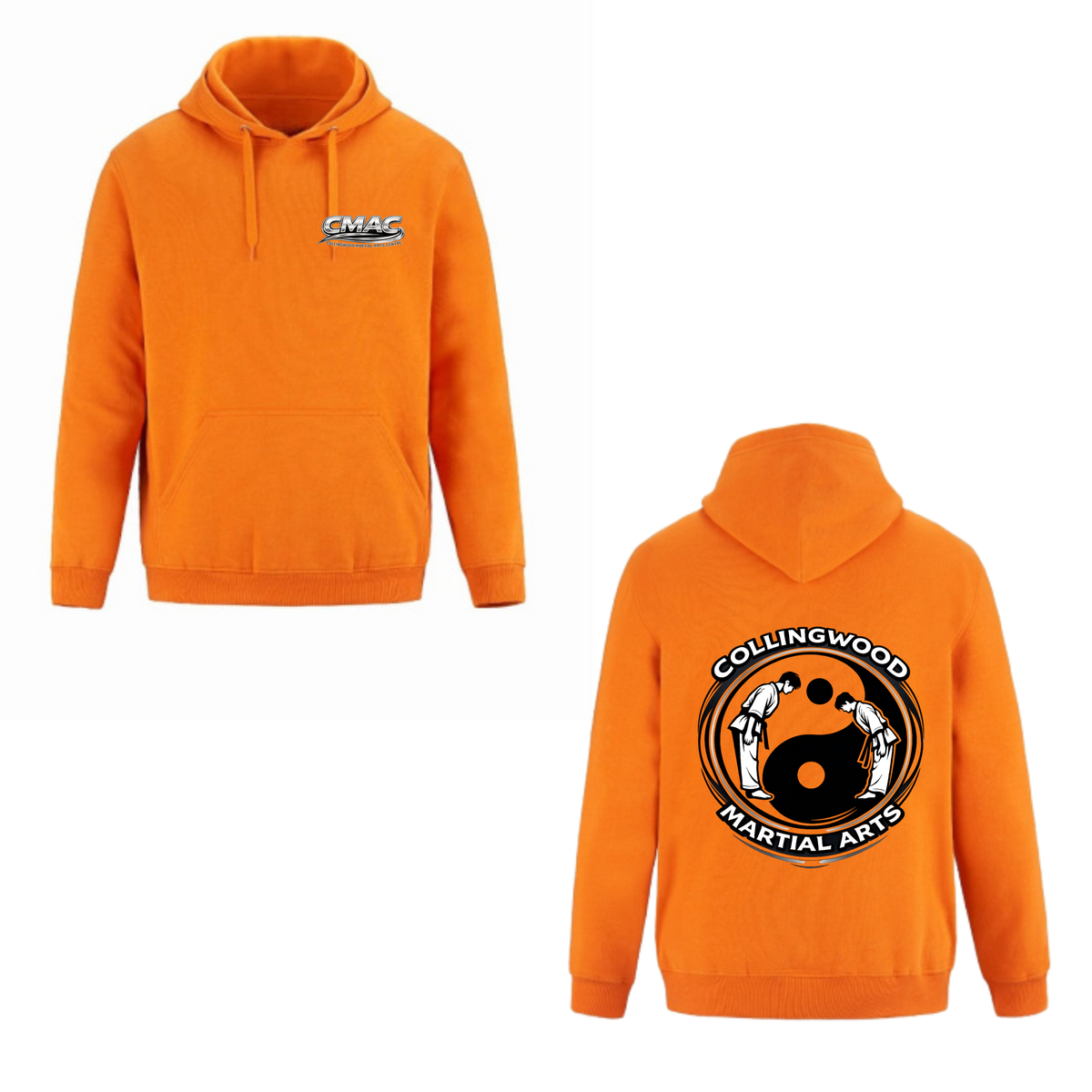CMAC Hooded Sweatshirt - Mini Dual Logo /  Non-Personalized - Orange