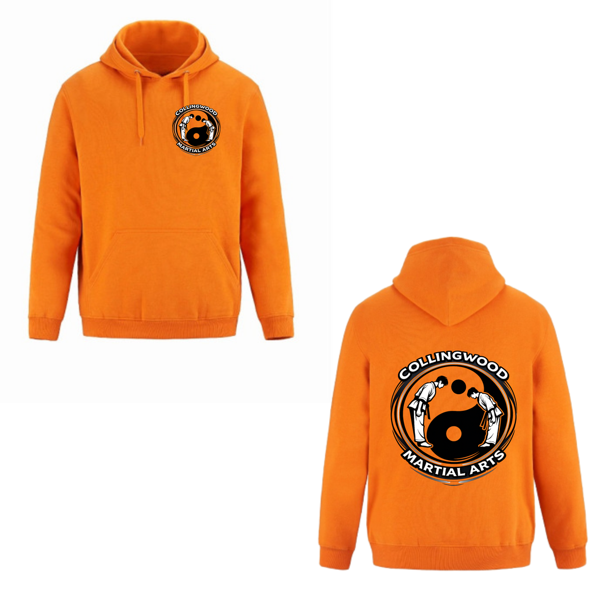 CMAC Hooded Sweatshirt - Dual Logo /  Non-Personalized - Orange
