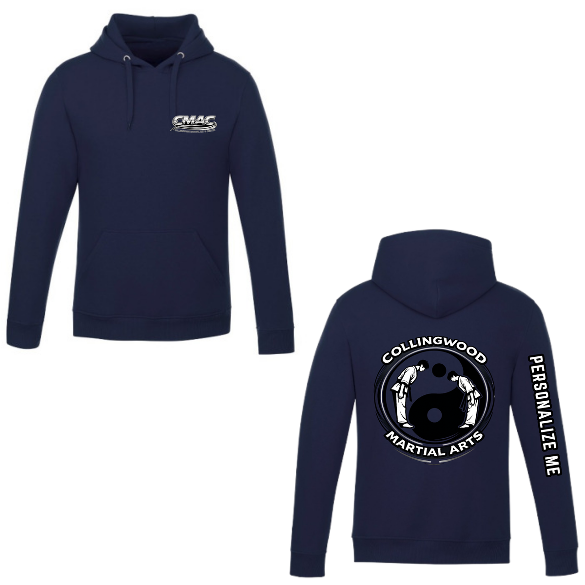 CMAC Hooded Sweatshirt - Mini Dual Logo /  Personalized - Navy